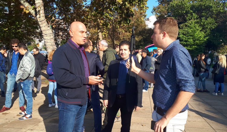 Николай Тишев и Живко Господинов присъстваха на протеста в подкрепа на четиримата гранични полицаи, които Турция съди